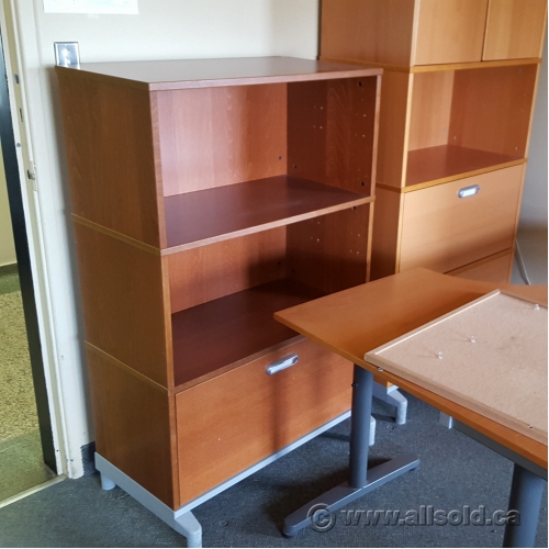 IKEA Galant Maple Book Shelf with Single Drawer Lateral File SND